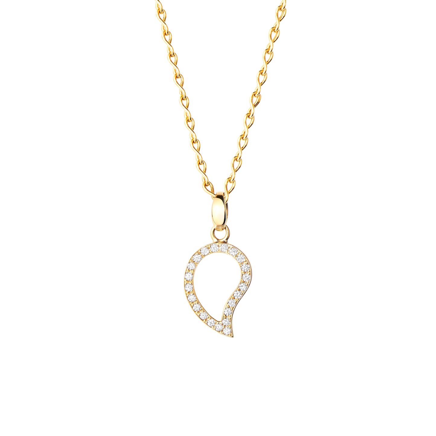 Tamara Comolli SIGNATURE Anhänger Small (P-Sig-s-pl-yg) aus Gelbgold mit Diamant