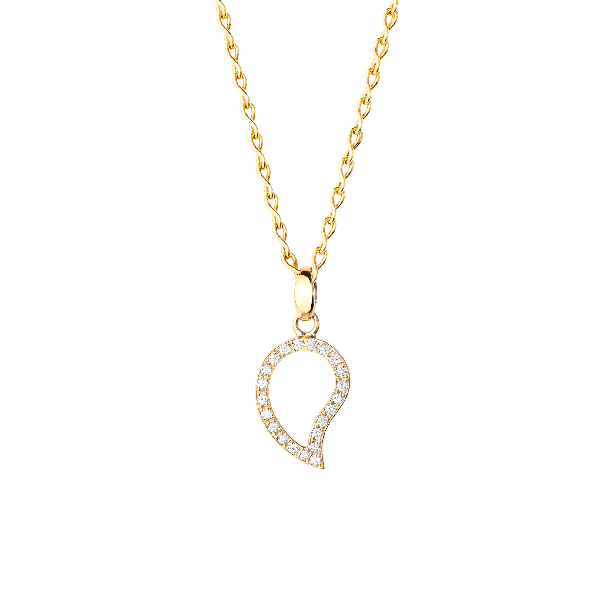 Tamara Comolli SIGNATURE Anhänger Small (P-Sig-s-pl-yg) aus Gelbgold mit Diamant