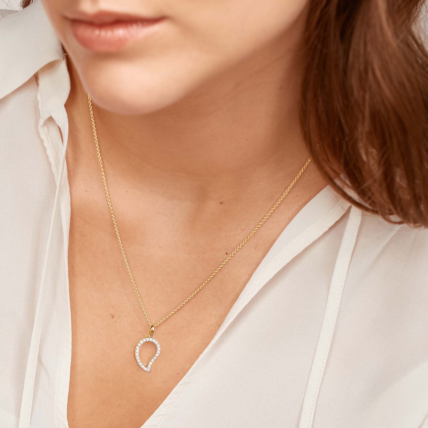 Tamara Comolli SIGNATURE Anhänger Small (P-Sig-s-pl-yg) aus Gelbgold mit Diamant