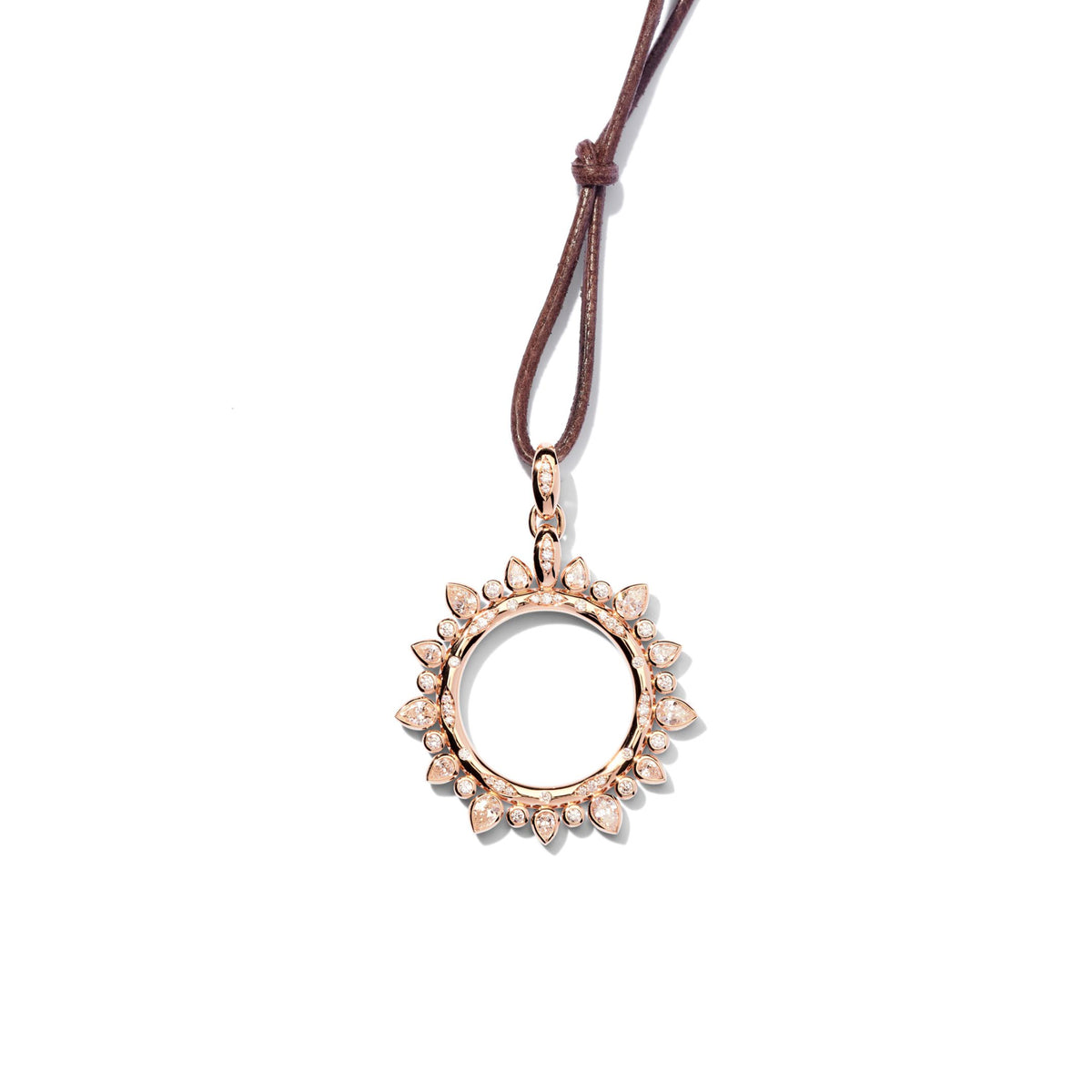 Tamara Comolli SIGNATURE Anhänger Sun Classic Large (P-SIG-Sun-l-Cl-rg) aus Roségold mit Diamant