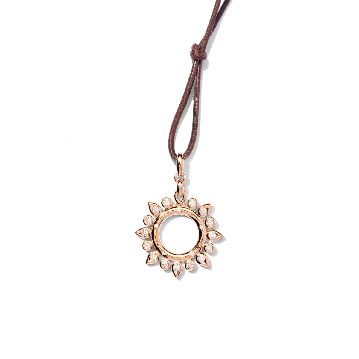 Tamara Comolli SIGNATURE Anhänger Sun Classic Small (P-SIG-Sun-s-Cl-rg) aus Roségold mit Diamant