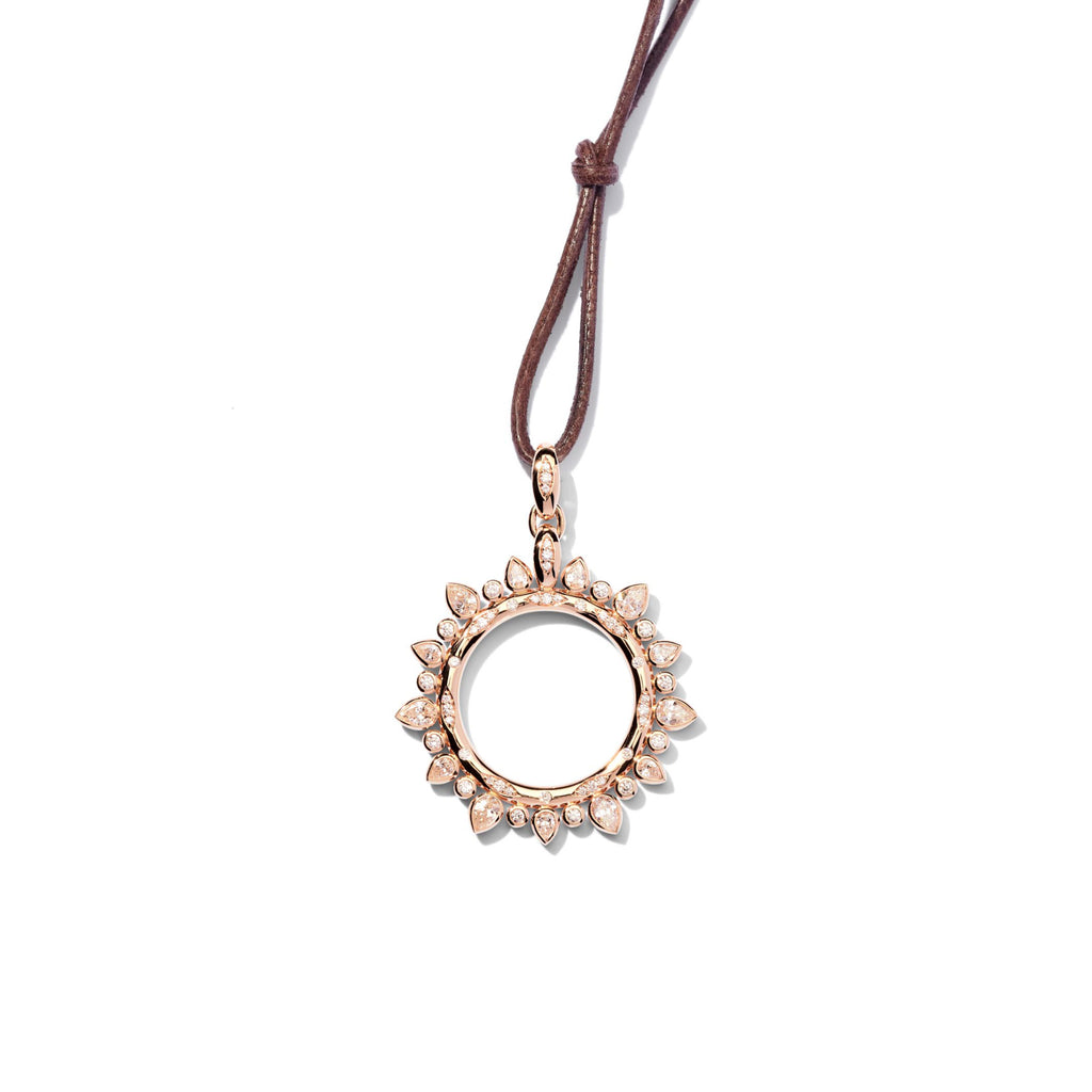 Tamara Comolli SIGNATURE Anhänger Sun large Classic (P-SIG-Sun-l-Cl-rg) aus Roségold mit Diamant
