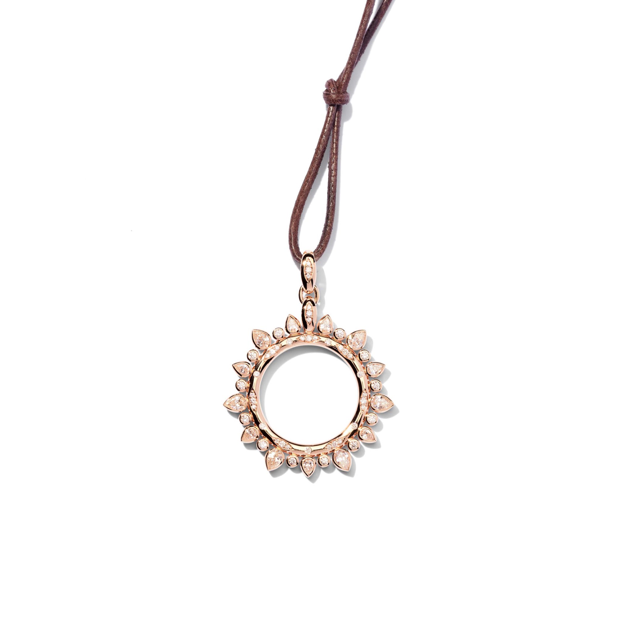 Tamara Comolli SIGNATURE Anhänger Sun large Classic (P-SIG-Sun-l-Cl-rg) aus Roségold mit Diamant