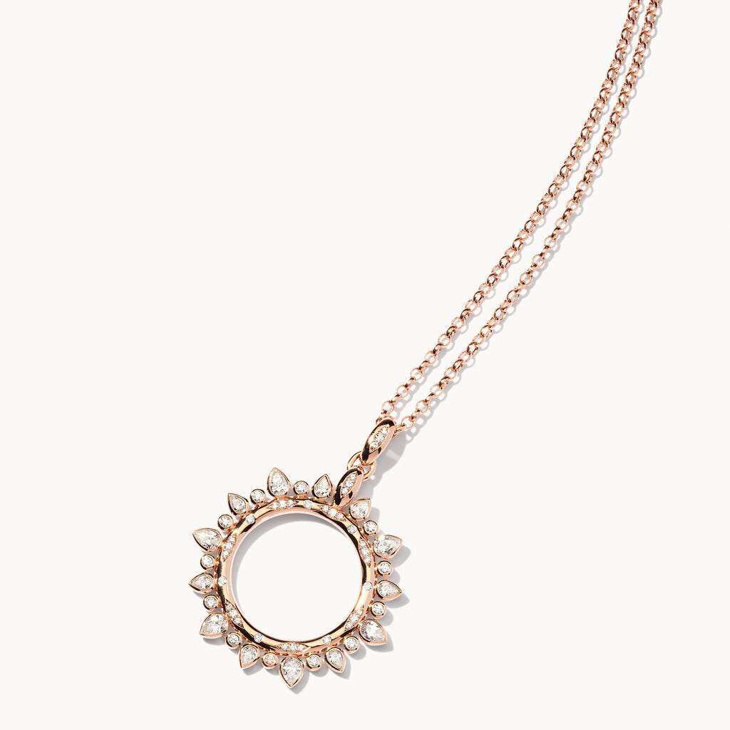 Tamara Comolli SIGNATURE Anhänger Sun large Classic (P-SIG-Sun-l-Cl-rg) aus Roségold mit Diamant