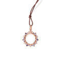 Tamara Comolli SIGNATURE Anhänger Sun large 'Ocean' (P-SIG-Sun-l-Oce-rg) aus Roségold mit Diamant und Saphir