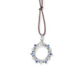 Tamara Comolli SIGNATURE Anhänger Sun large 'Ocean' (P-SIG-Sun-l-Oce-wg) aus Weißgold mit Diamant und Saphir