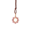 Tamara Comolli SIGNATURE Anhänger Sun small 'Blush' (P-SIG-Sun-s-Blu-rg) aus Roségold mit Diamant und Saphir