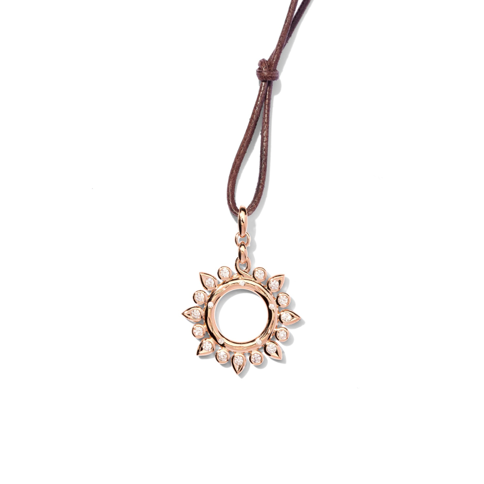 Tamara Comolli SIGNATURE Anhänger Sun small Classic (P-SIG-Sun-s-Cl-rg) aus Roségold mit Diamant