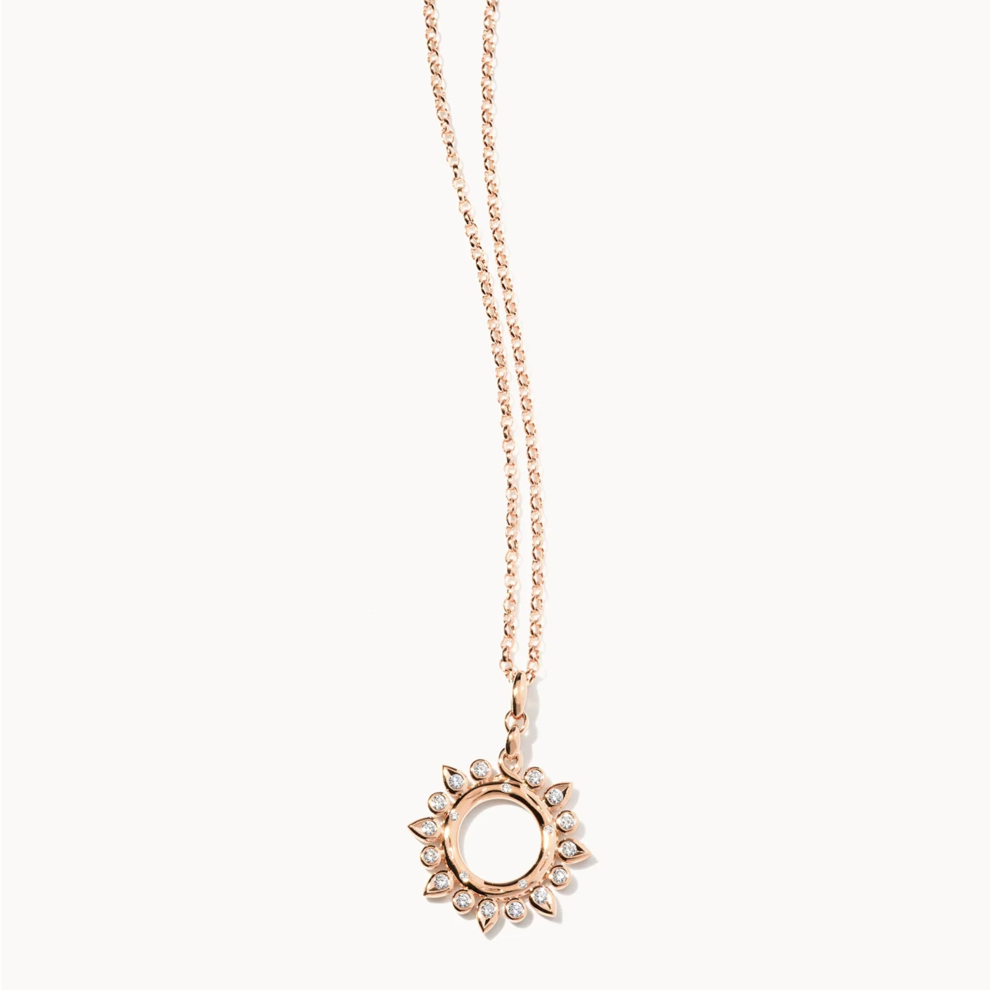 Tamara Comolli SIGNATURE Anhänger Sun small Classic (P-SIG-Sun-s-Cl-rg) aus Roségold mit Diamant