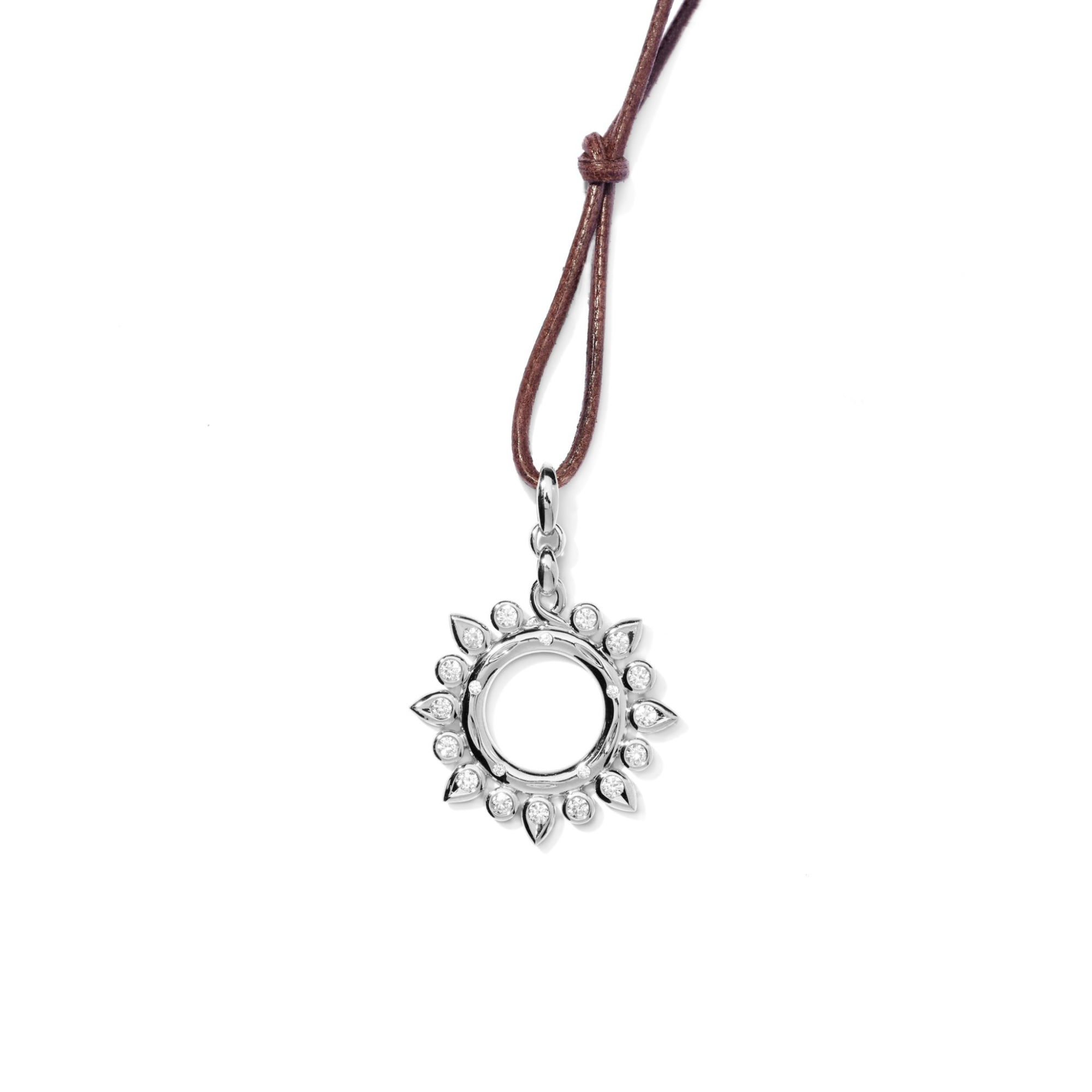 Tamara Comolli SIGNATURE Anhänger Sun small Classic (P-SIG-Sun-s-Cl-wg) aus Weißgold mit Diamant