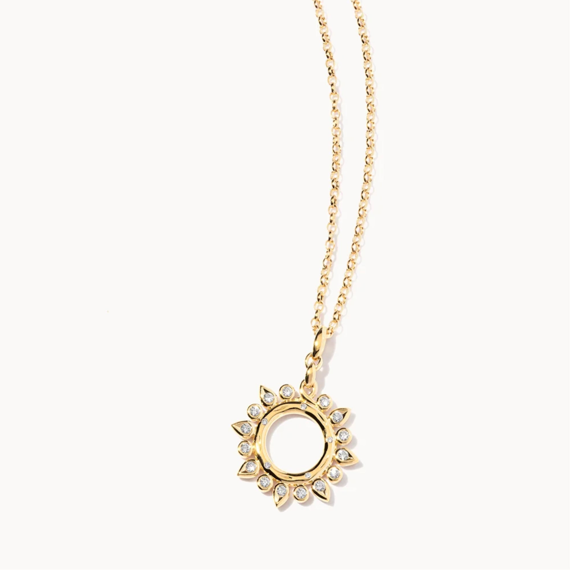 Tamara Comolli SIGNATURE Anhänger Sun small Classic (P-SIG-Sun-s-Cl-yg) aus Gelbgold mit Diamant