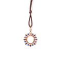 Tamara Comolli SIGNATURE Anhänger Sun small 'Ocean' (P-SIG-Sun-s-Oce-rg) aus Roségold mit Diamant und Saphir