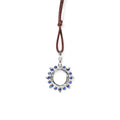 Tamara Comolli SIGNATURE Anhänger Sun small 'Ocean' (P-SIG-Sun-s-Oce-wg) aus Weißgold mit Diamant und Saphir