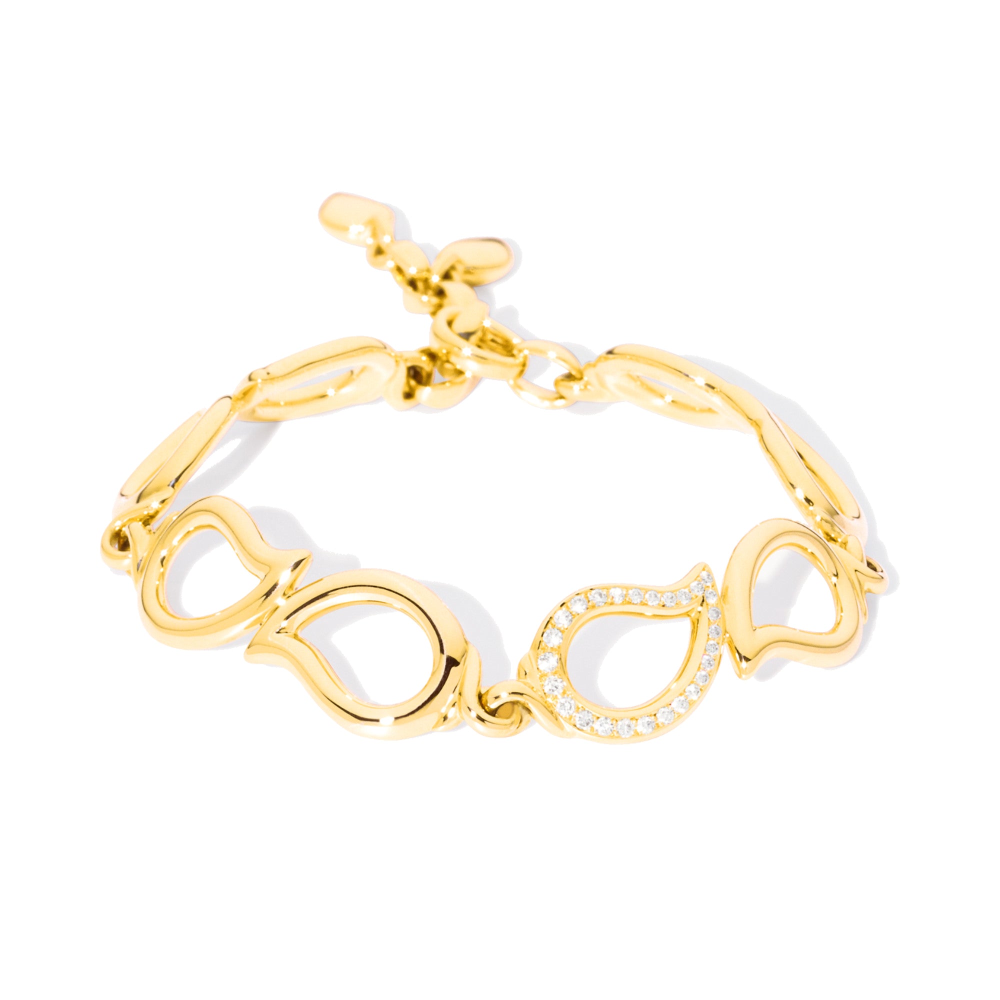 Tamara Comolli SIGNATURE Armband Large (B-Sig-l-1pl-yg) aus Gelbgold mit Diamant