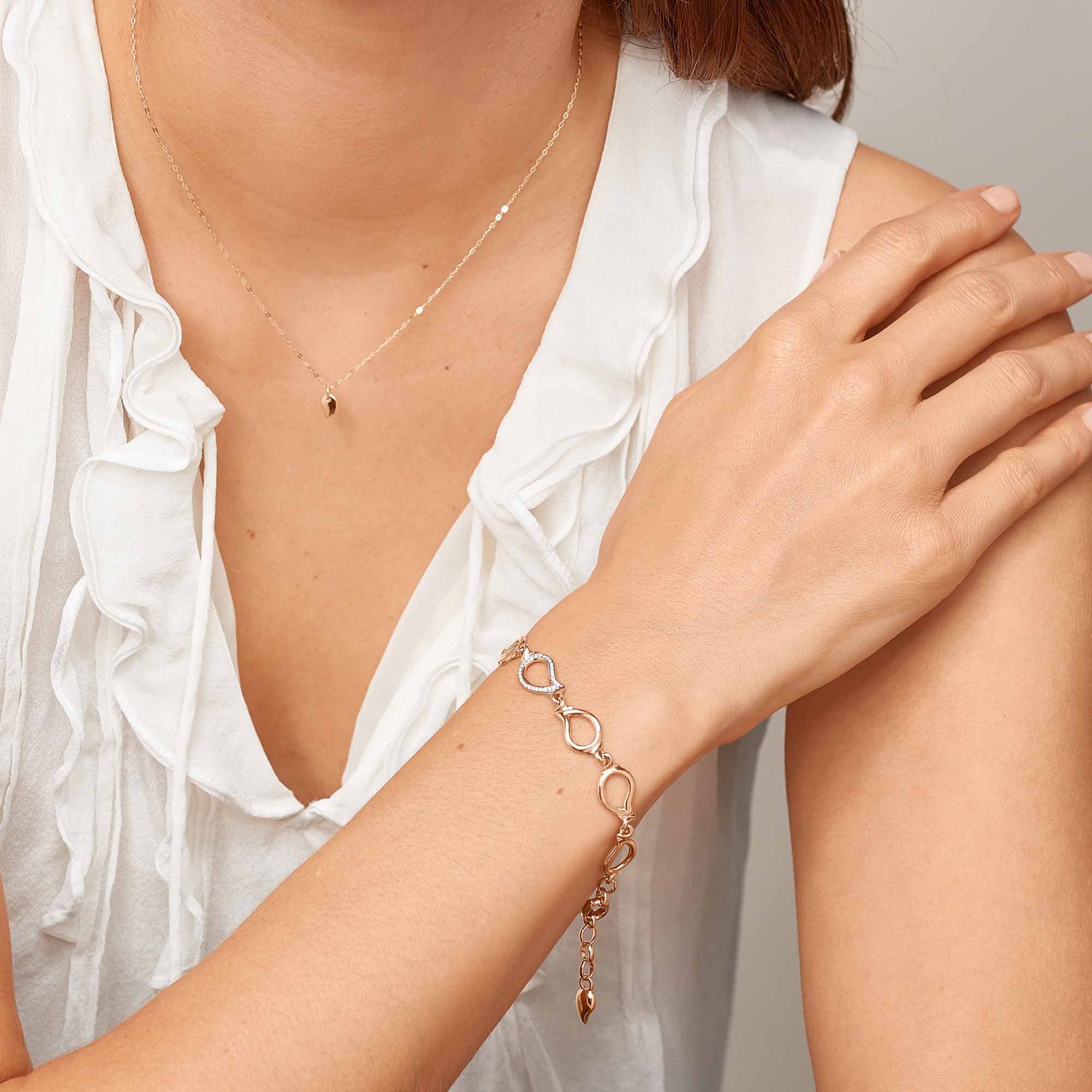 Tamara Comolli SIGNATURE Armband Small (B-Sig-s-1pl-rg) aus Roségold mit Diamant