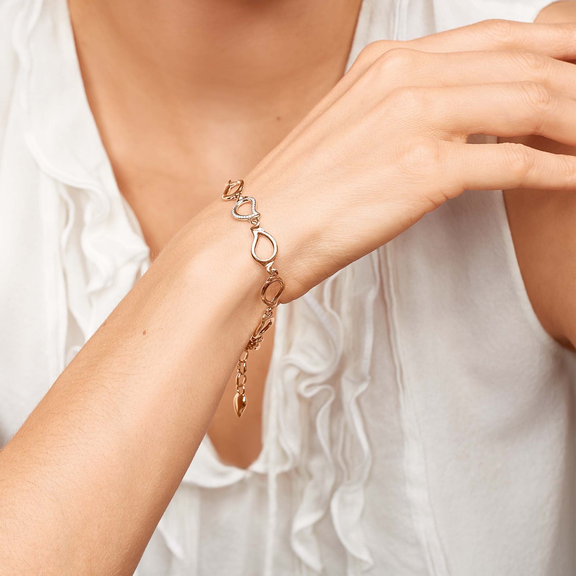 Tamara Comolli SIGNATURE Armband Small (B-Sig-s-1pl-rg) aus Roségold mit Diamant