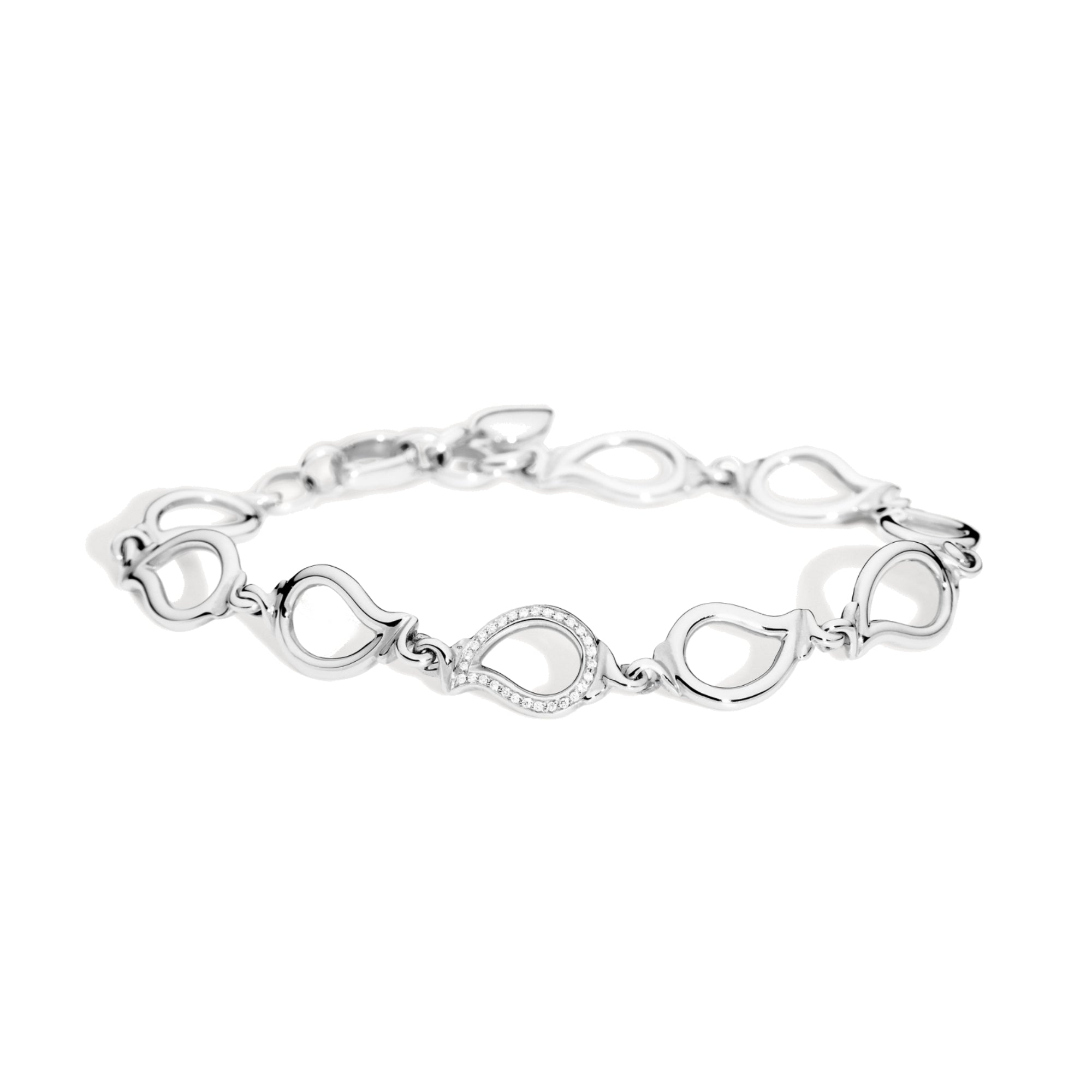 Tamara Comolli SIGNATURE Armband Small (B-Sig-s-1pl-wg) aus Weißgold mit Diamant