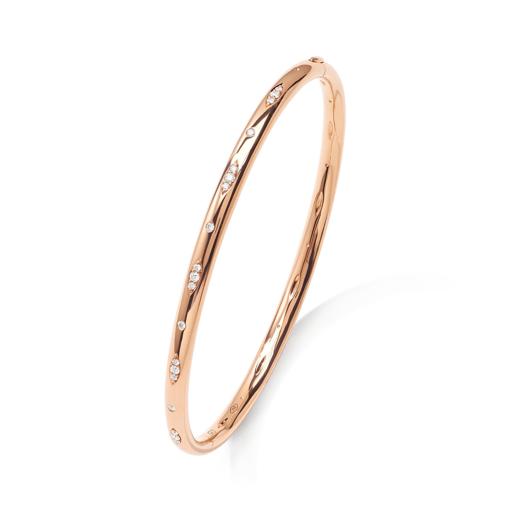 Tamara Comolli SIGNATURE Armreif mit Diamant-Pavé (BA-SIG-p-17-rg) aus Roségold mit Diamant