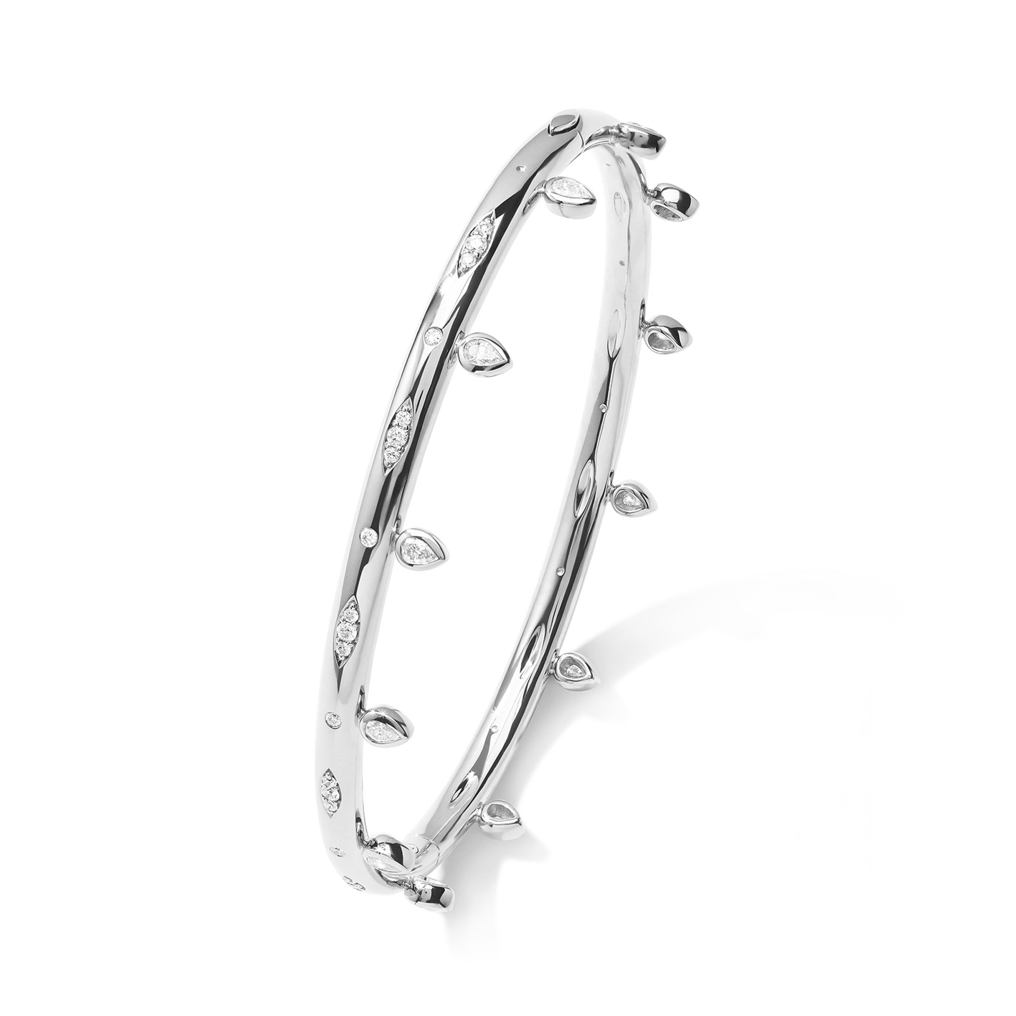 Tamara Comolli SIGNATURE Drop Armreif mit Diamanten (BA-SIG-Dr-17-wg) aus Weißgold mit Diamant