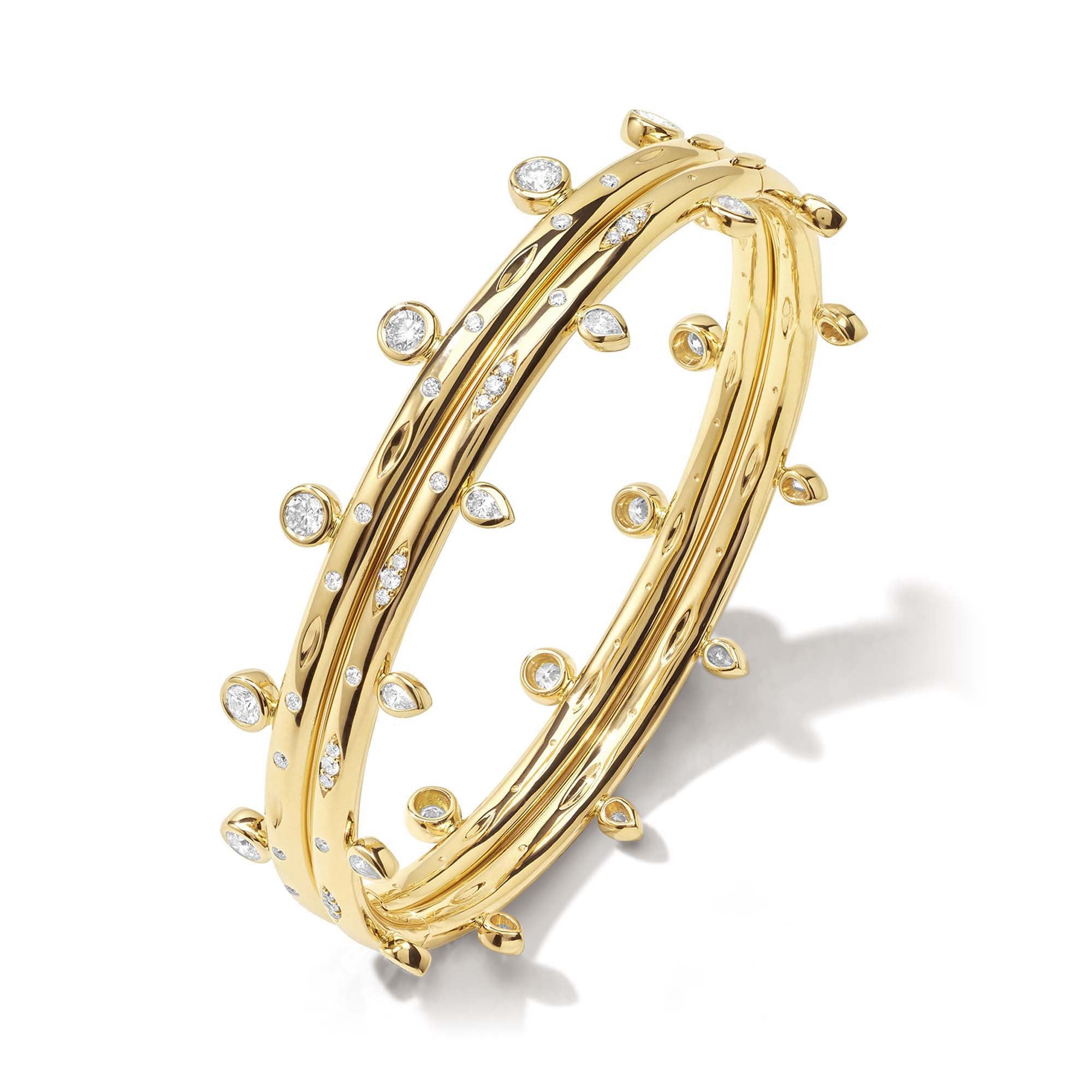 Tamara Comolli SIGNATURE Drop Armreif mit Diamanten (BA-SIG-Dr-17-yg) aus Gelbgold mit Diamant