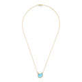 Tamara Comolli SIGNATURE Halskette 2 Drops (N-Sig-2Dr-ToSw-p-yg) aus Gelbgold mit Diamant und Topas