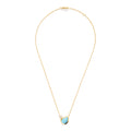 Tamara Comolli SIGNATURE Halskette 2 Drops (N-Sig-2Dr-Tur-p-yg) aus Gelbgold mit Diamant und Türkis