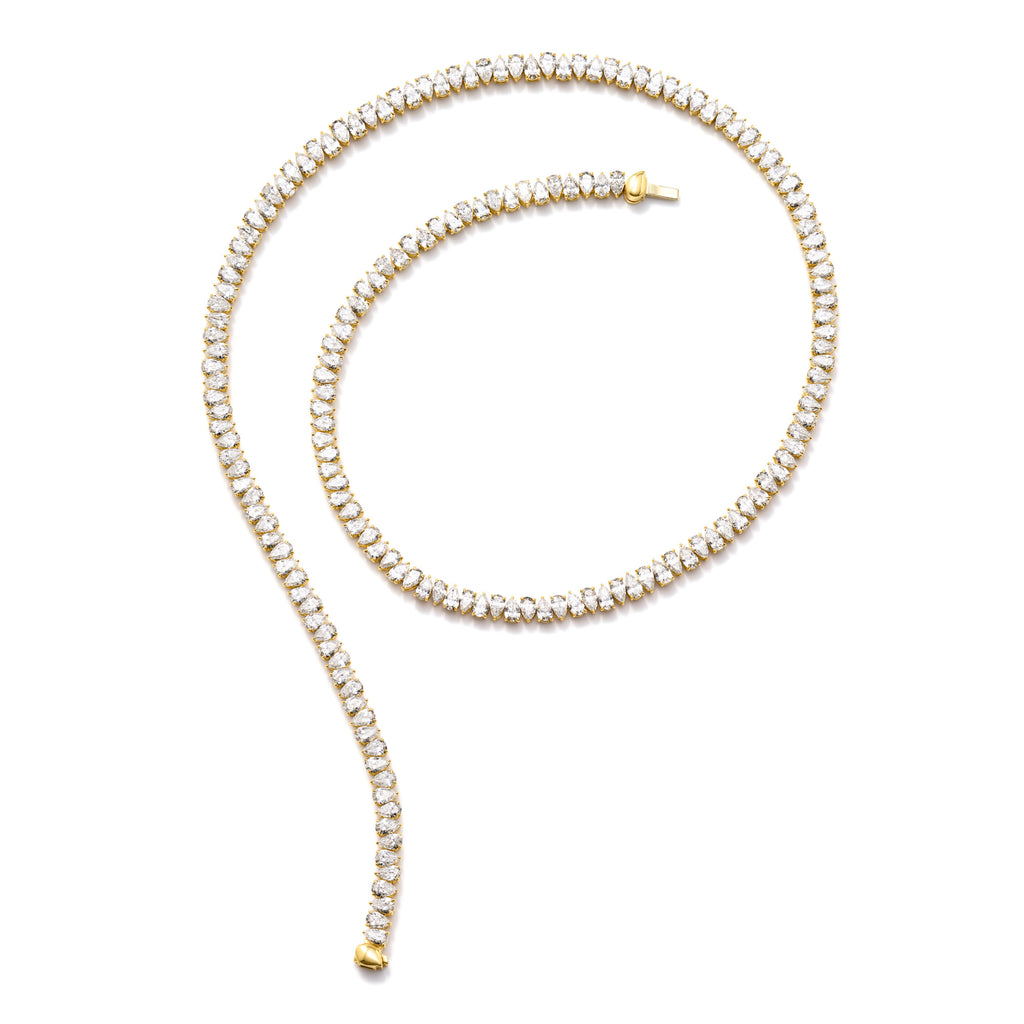 Tamara Comolli SIGNATURE Halskette Rivière (N-SIG-R-Cl-yg) aus Gelbgold mit Diamant