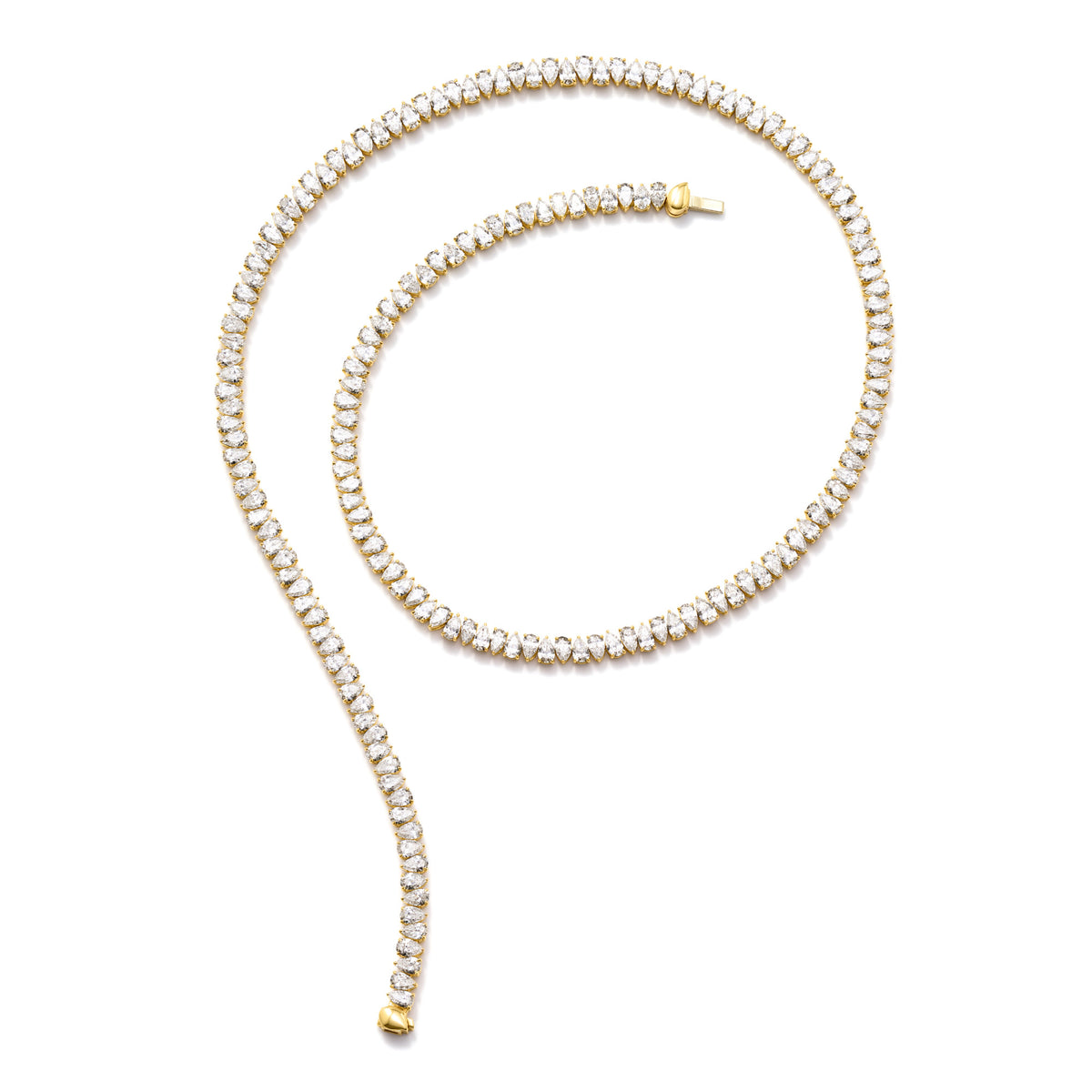Tamara Comolli SIGNATURE Halskette Rivière (N-SIG-R-Cl-yg) aus Gelbgold mit Diamant
