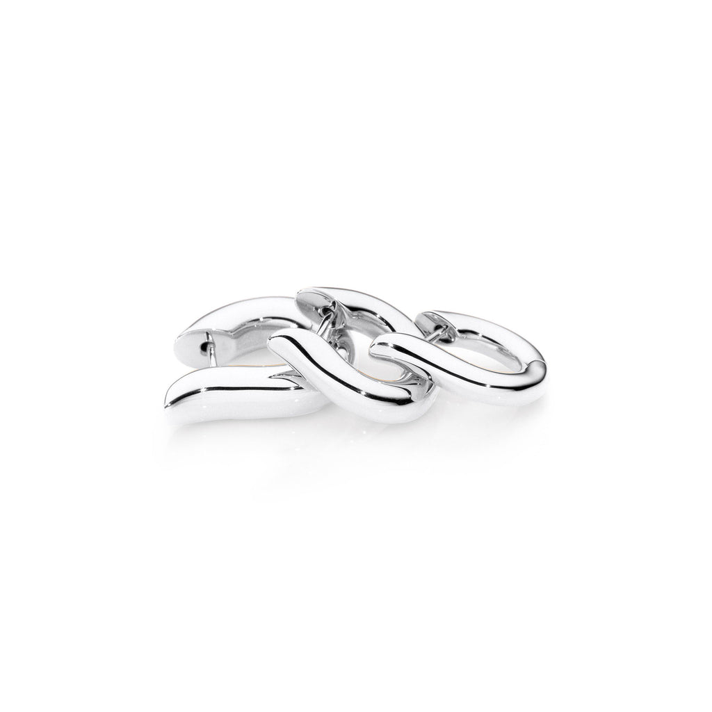 Tamara Comolli SIGNATURE Hoop Ohrringe Large (E-Ho-l-wg) aus Weißgold