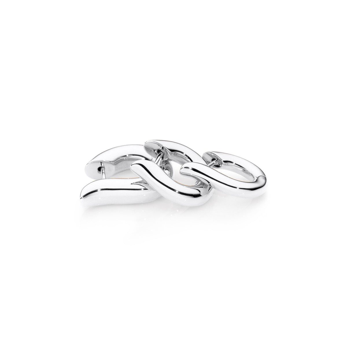 Tamara Comolli SIGNATURE Hoop Ohrringe Large (E-Ho-l-wg) aus Weißgold