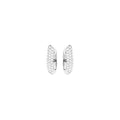 Tamara Comolli SIGNATURE Hoop Ohrringe Medium (E-Ho-m-p-wg) aus Weißgold mit Diamant