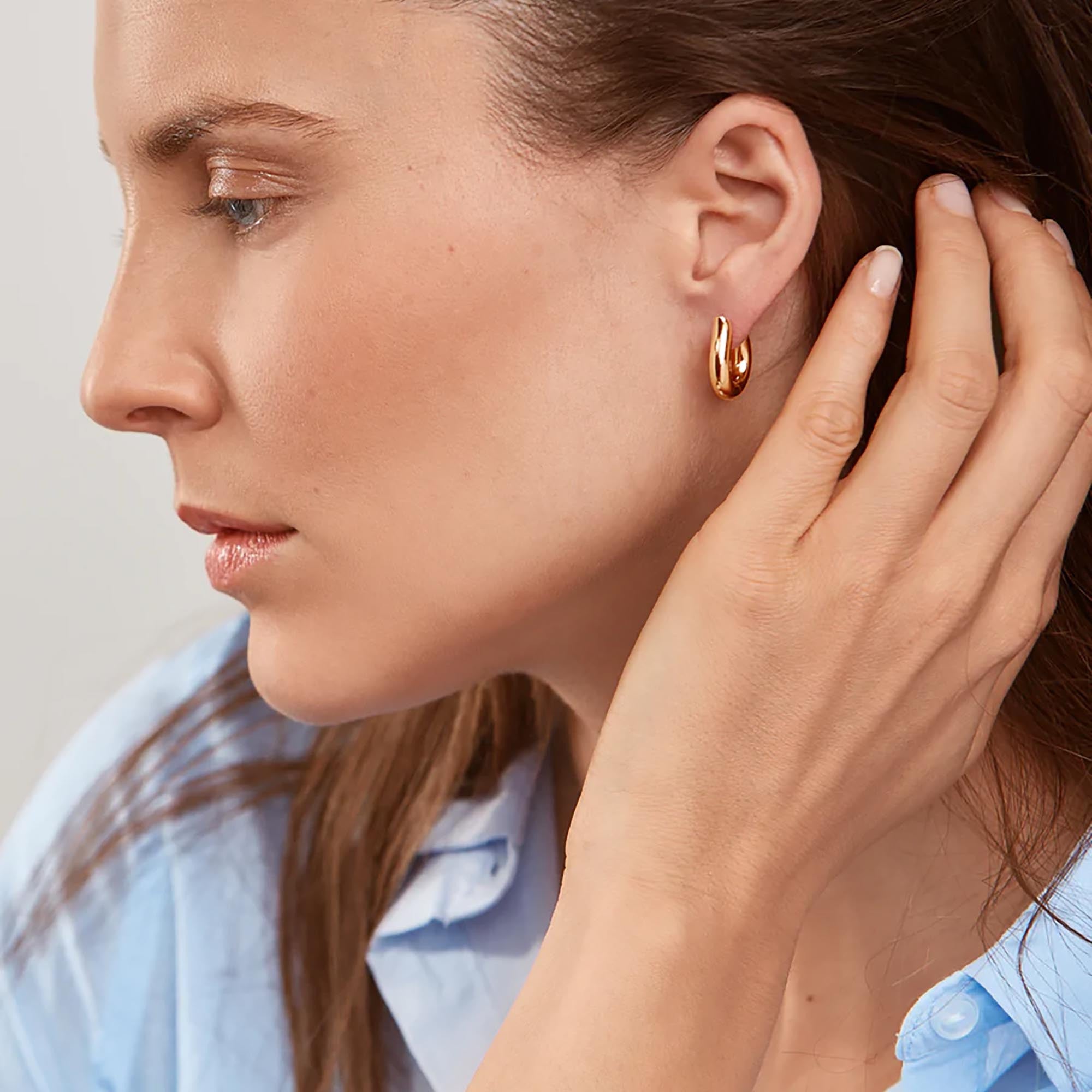 Tamara Comolli SIGNATURE Hoop Ohrringe Medium (E-Ho-m-rg) aus Roségold