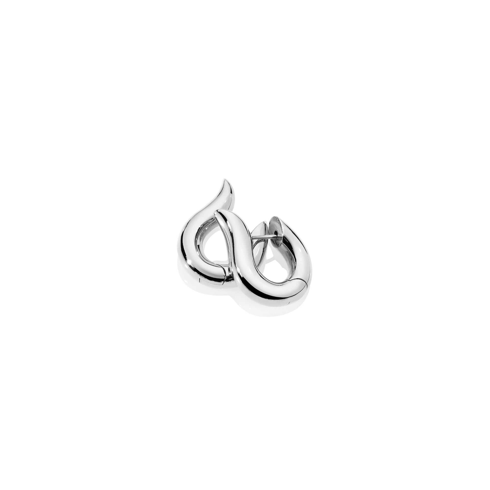Tamara Comolli SIGNATURE Hoop Ohrringe Medium (E-Ho-m-wg) aus Weißgold