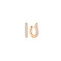 Tamara Comolli SIGNATURE Hoop Ohrringe Small (E-Ho-s-p-rg) aus Roségold mit Diamant