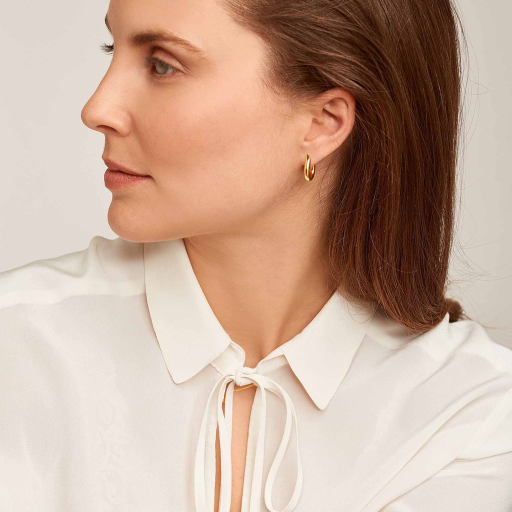 Tamara Comolli SIGNATURE Hoop Ohrringe Small (E-Ho-s-yg) aus Gelbgold