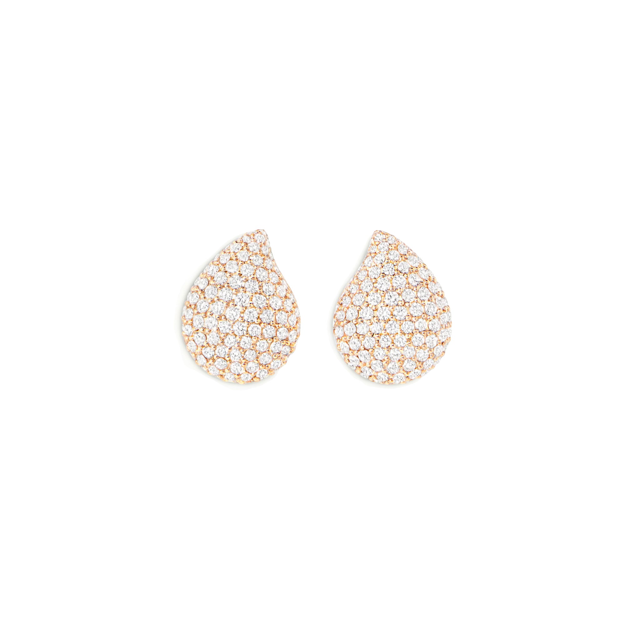 Tamara Comolli SIGNATURE Large Ohrringe mit Diamant Pavé (E-Sig-l-p-rg) aus Roségold mit Diamant