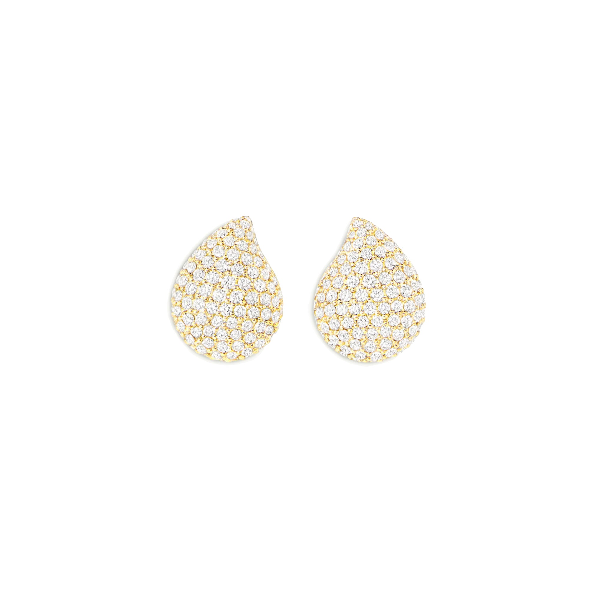 Tamara Comolli SIGNATURE Large Ohrringe mit Diamant Pavé (E-Sig-l-p-yg) aus Gelbgold mit Diamant