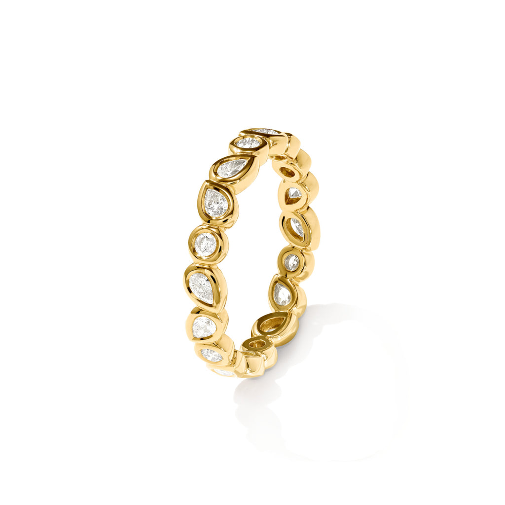 Tamara Comolli SIGNATURE Memoire-Ring 'Classic' (R-SIG-Mem-Cl-yg) aus Gelbgold mit Diamant