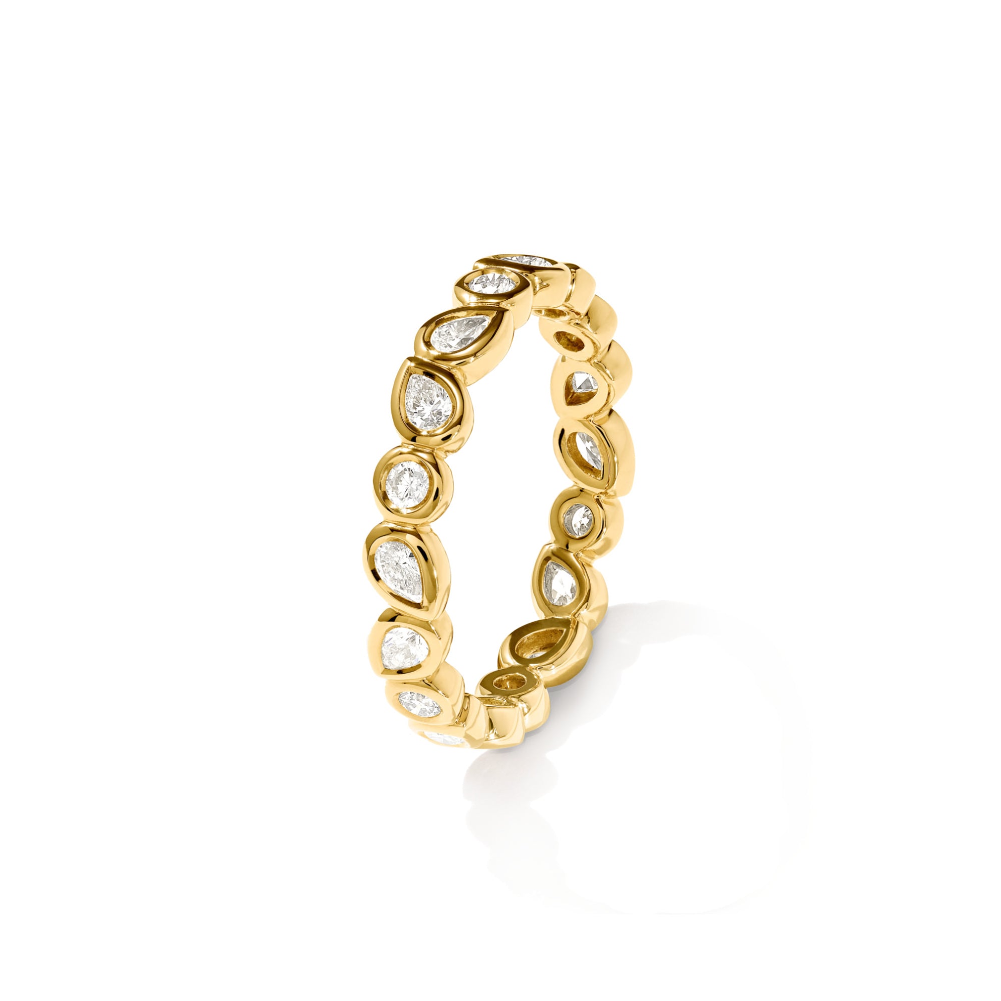 Tamara Comolli SIGNATURE Memoire-Ring 'Classic' (R-SIG-Mem-Cl-yg) aus Gelbgold mit Diamant