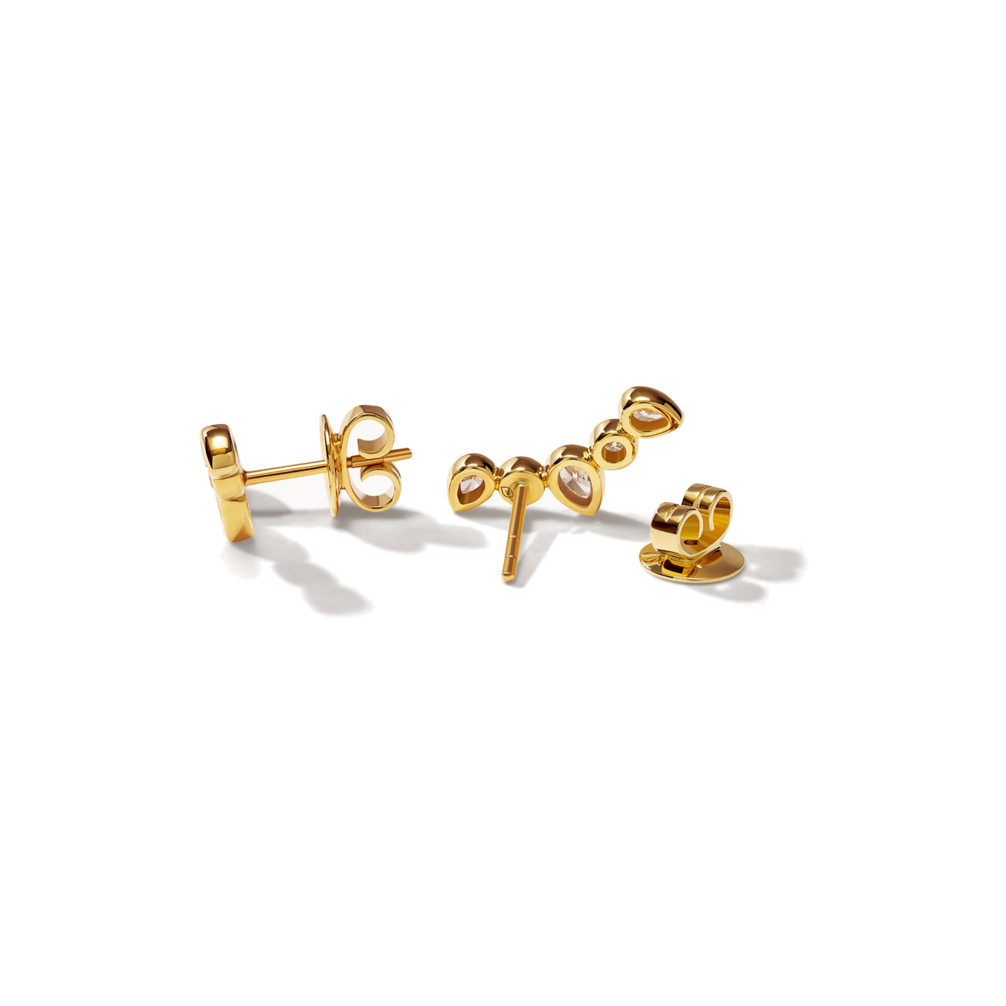 Tamara Comolli SIGNATURE Ohrringe Crawler Classic (E-SIG-Cra-Cl-yg) aus Gelbgold mit Diamant