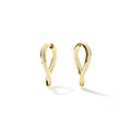 Tamara Comolli SIGNATURE Ohrringe Hoop Drop (E-Sig-Ho-TDr-p-yg) aus Gelbgold mit Diamant