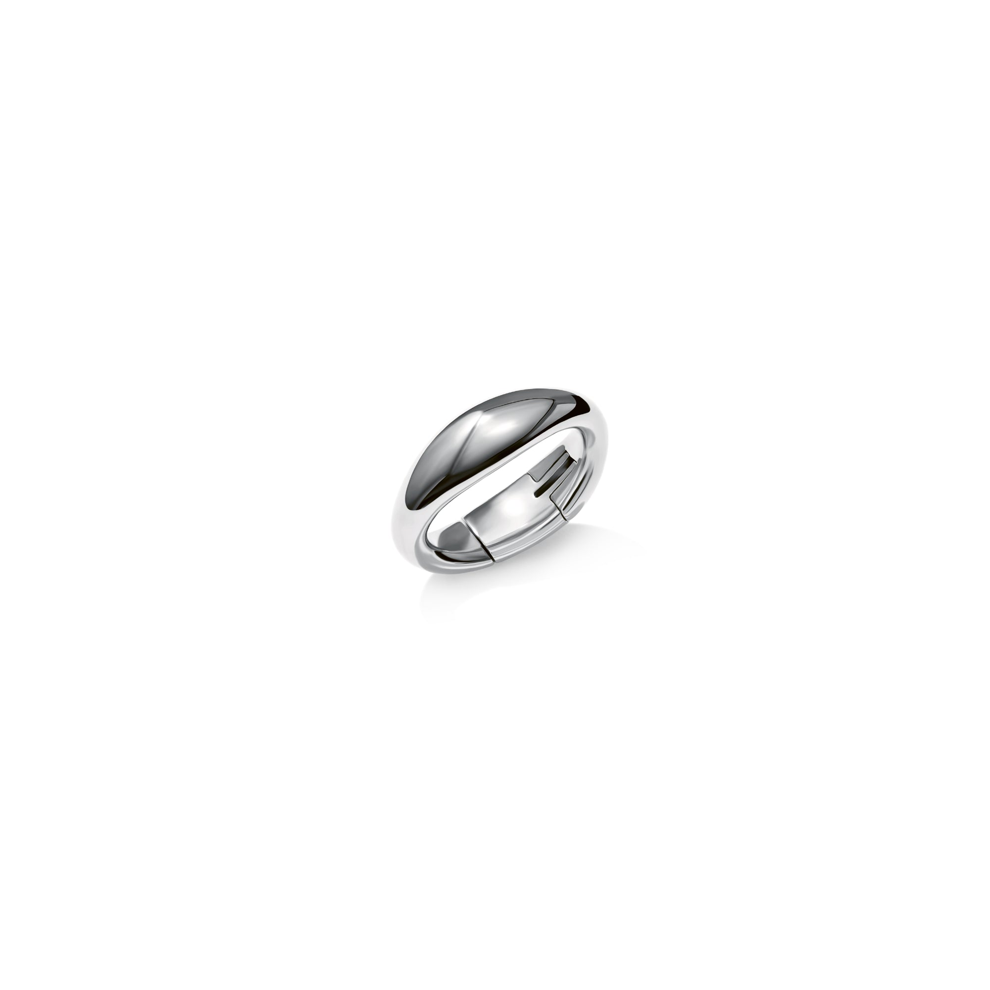 Tamara Comolli SIGNATURE Oval Verschluss (A-SIG-Ov-wg) aus Weißgold