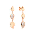 Tamara Comolli SIGNATURE Wave 3 Tropfenelemente Ohrhänger (E-Sig-Wave-3-p-rg) aus Roségold mit Diamant