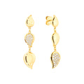 Tamara Comolli SIGNATURE Wave 3 Tropfenelemente Ohrhänger (E-Sig-Wave-3-p-yg) aus Gelbgold mit Diamant