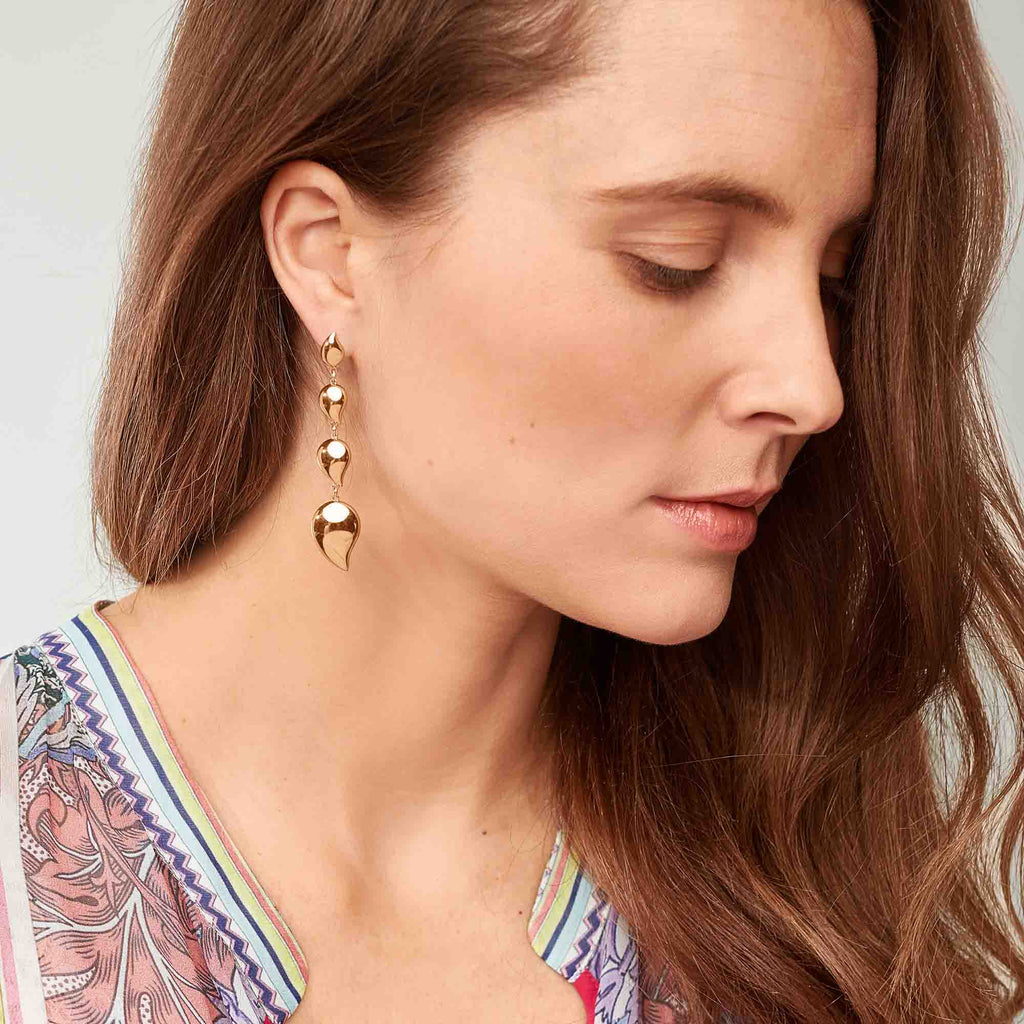 Tamara Comolli SIGNATURE Wave 4 Tropfenelemente Ohrhänger (E-Sig-Wave-4-rg) aus Roségold