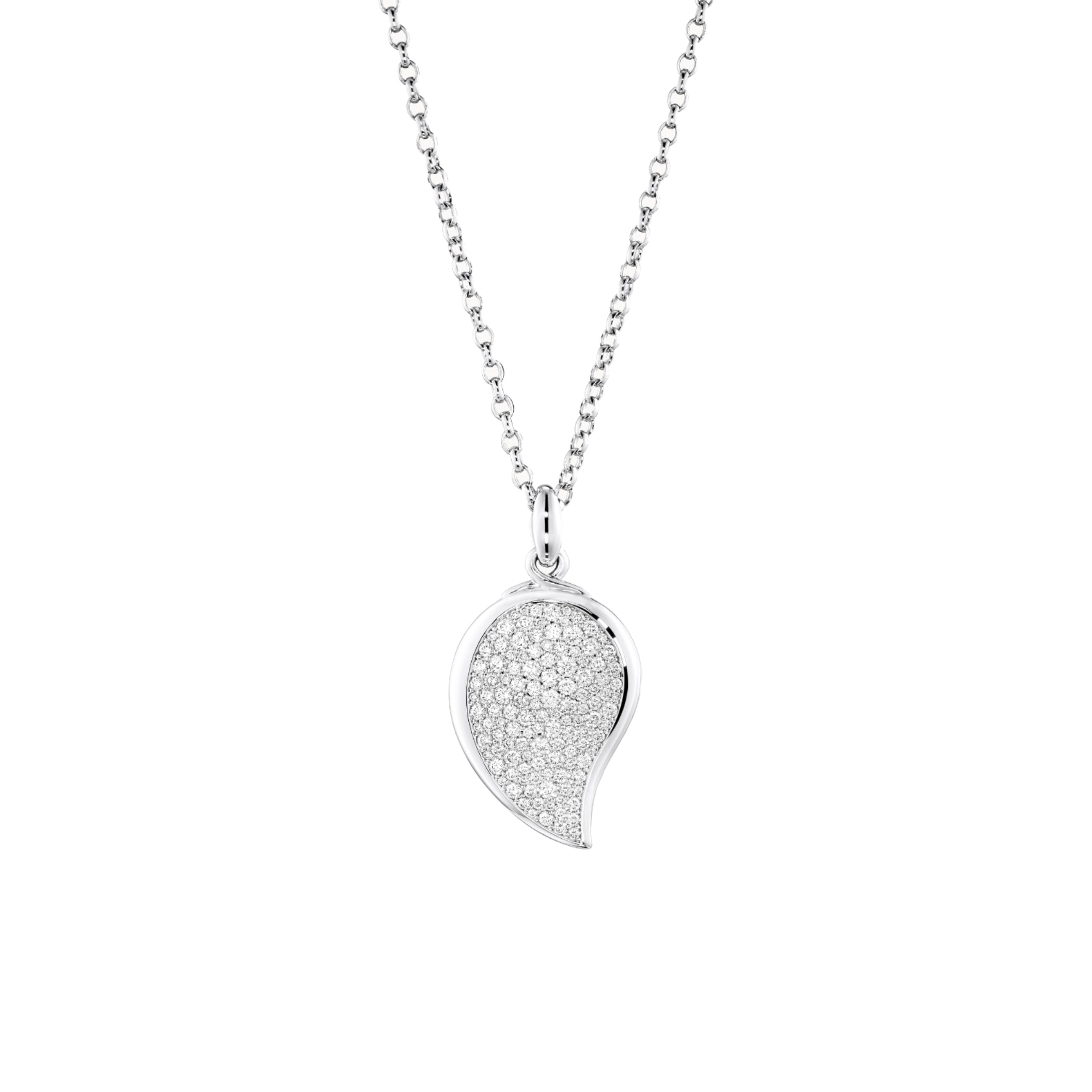 Tamara Comolli SIGNATURE Wave Anhänger (P-Sig-Wave-s-p-wg) aus Weißgold mit Diamant