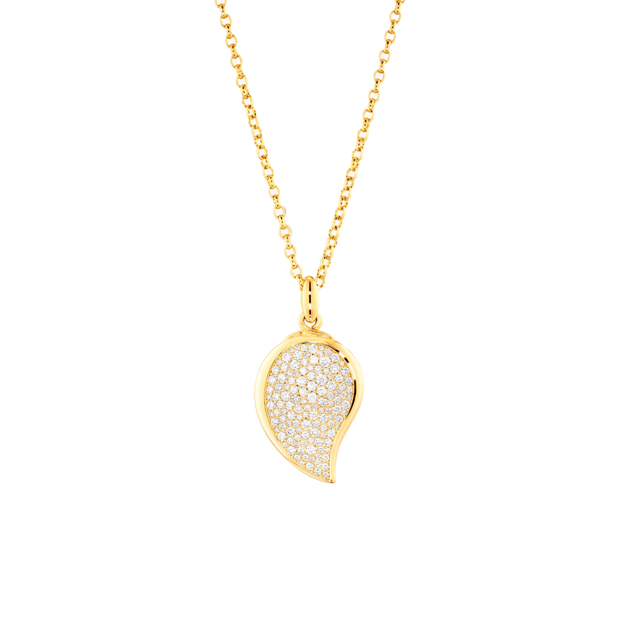 Tamara Comolli SIGNATURE Wave Anhänger (P-Sig-Wave-s-p-yg) aus Gelbgold mit Diamant