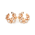 Tamara Comolli SNOWFLAKES Hoop Classic alternating Earrings (E-SF-Ho-Cl-alt-rg) aus Roségold mit Diamant