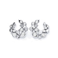 Tamara Comolli SNOWFLAKES Hoop Classic alternating Earrings (E-SF-Ho-Cl-alt-wg) aus Weißgold mit Diamant
