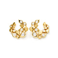 Tamara Comolli SNOWFLAKES Hoop Classic alternating Earrings (E-SF-Ho-Cl-alt-yg) aus Gelbgold mit Diamant